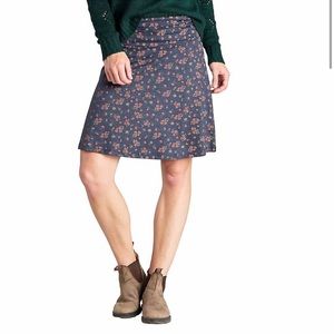 Toad & Co Blue and Maroon Floral Chaka Skirt